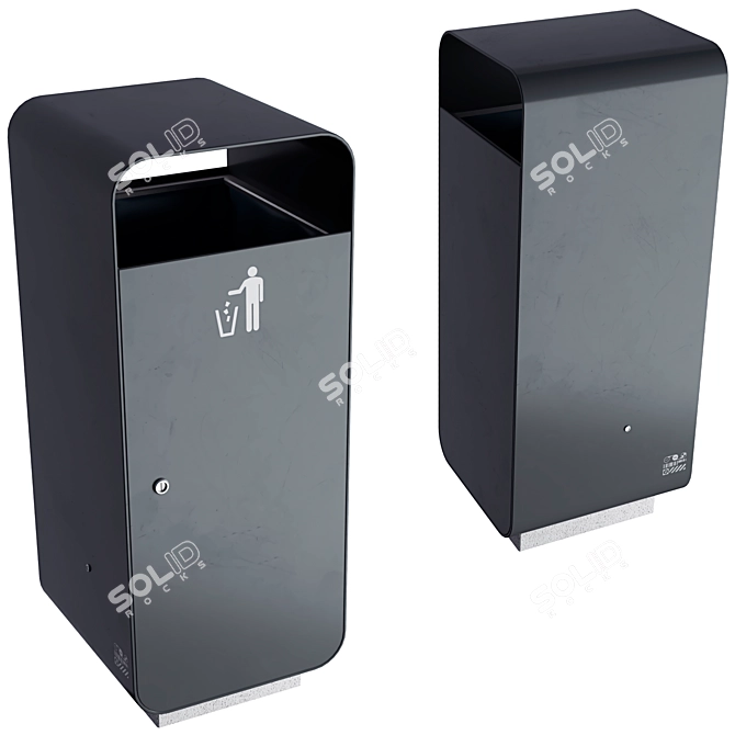 VROOM Waste Bin: Stylish and Efficient 3D model image 4