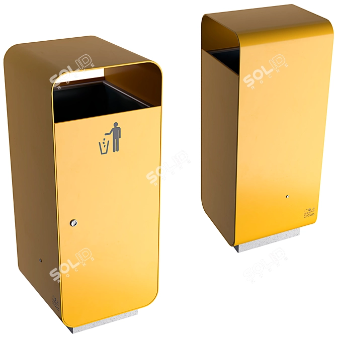 VROOM Waste Bin: Stylish and Efficient 3D model image 5