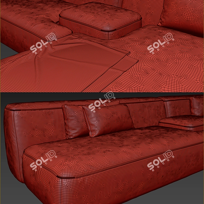 Lema Cloud Sofa: Modern Design & Premium Materials 3D model image 5