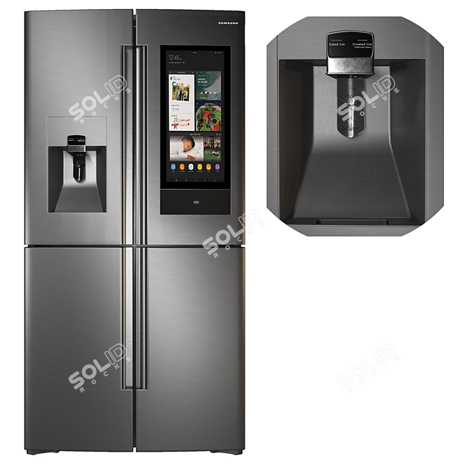 Samsung Appliance Set: Fridge, Range, Dishwasher 3D model image 4