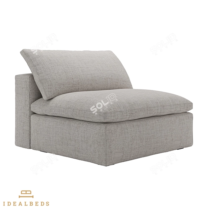 ComfortSoft Upholstered Sofa Bed 3D model image 1