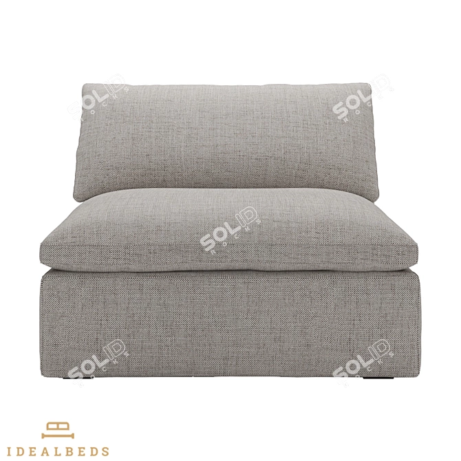 ComfortSoft Upholstered Sofa Bed 3D model image 3