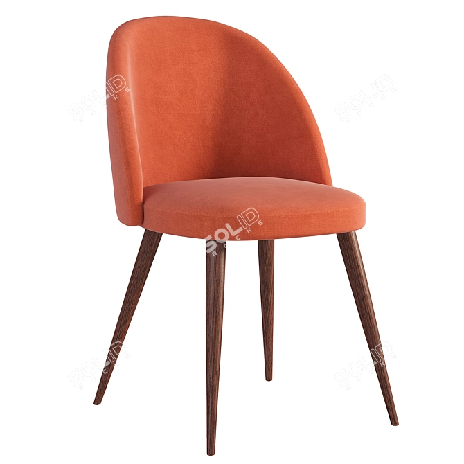 Sleek and Stylish Zola Dining Chair 3D model image 1