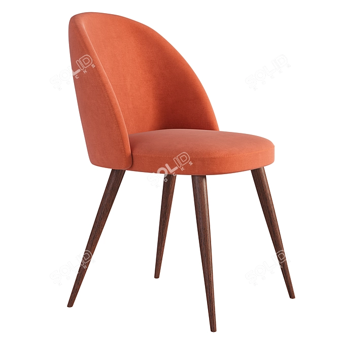 Sleek and Stylish Zola Dining Chair 3D model image 2
