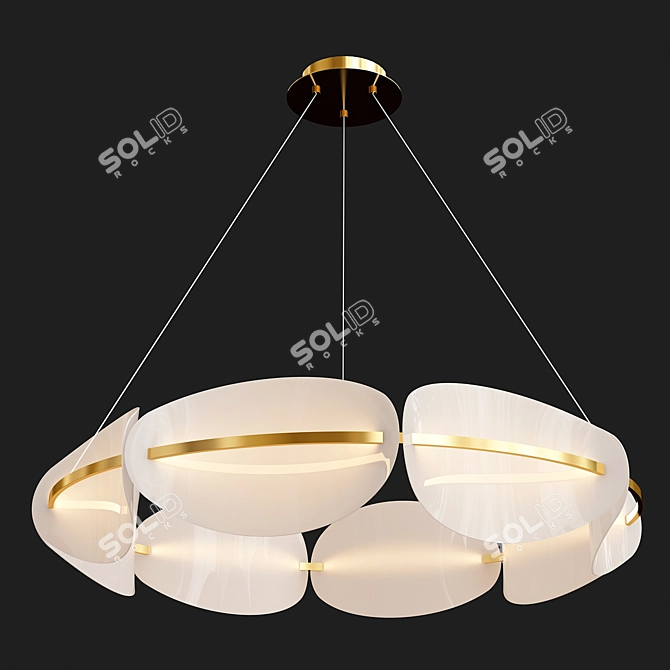 Elegant Cascading KEAR Chandelier 3D model image 1