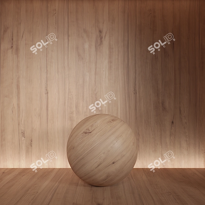 Seamless Cedar Wood Material 3D model image 1