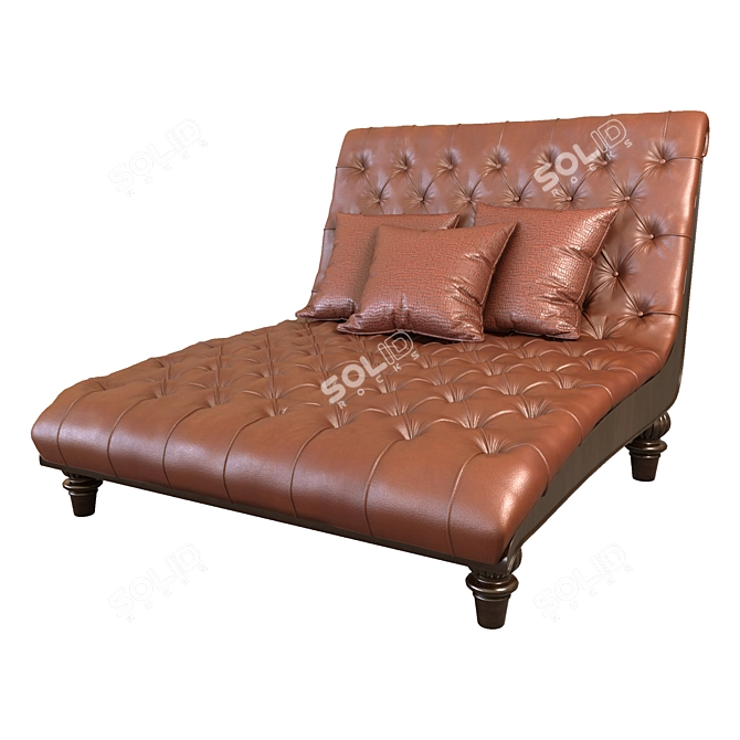 Elegant Munson Chaise Lounge 3D model image 1