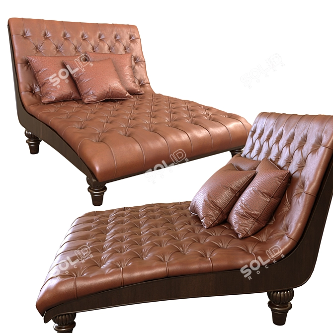 Elegant Munson Chaise Lounge 3D model image 3