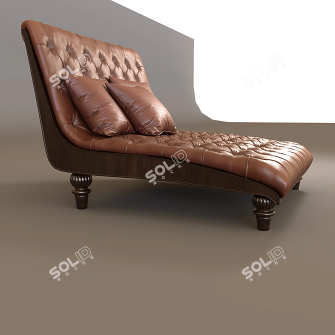 Elegant Munson Chaise Lounge 3D model image 4