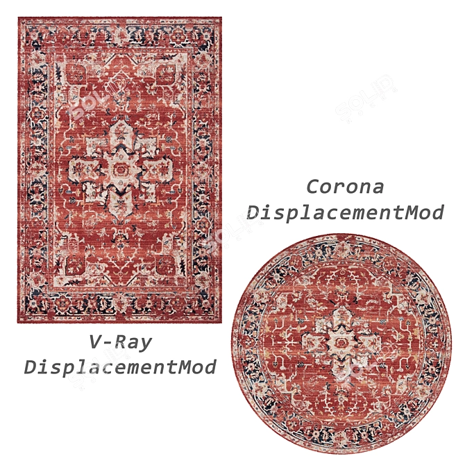 Versatile Rugs Set: 8 Stunning Variations 3D model image 4