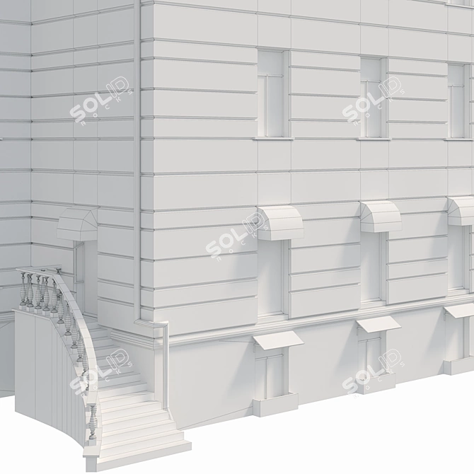 Soviet Era Residential Building 3D model image 5