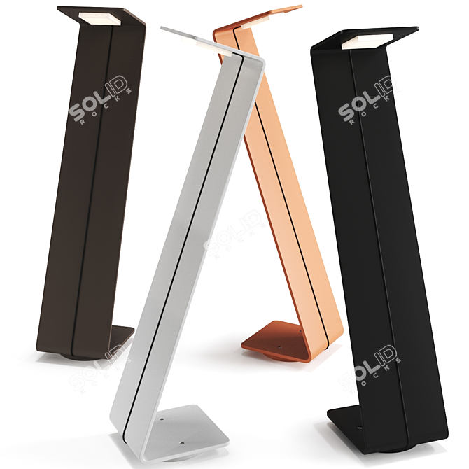 Dexter Bent Outdoor Floor Lamp 3D model image 1