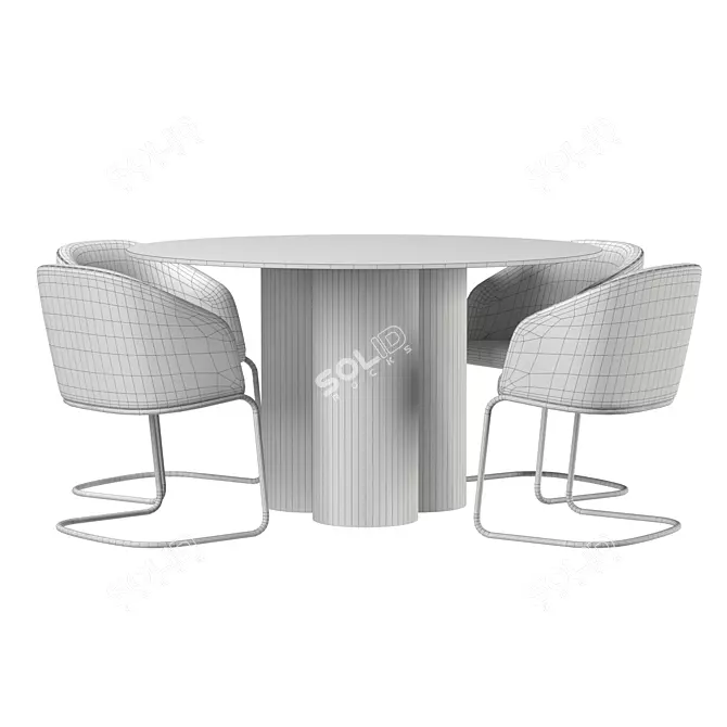 Sophisticated Ditre Italia Dining Set 3D model image 3