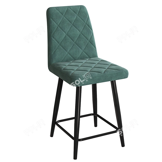 Arion Bar Light OM: Stylish and Comfortable Metal Bar Stool with Soft Seat 3D model image 1