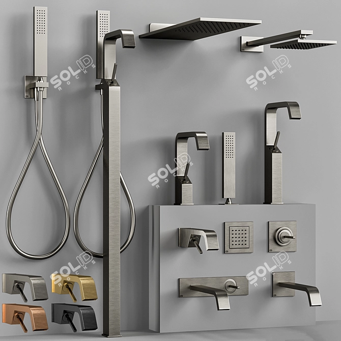 Gessi Rettangolo XL: Modern Elegance 3D model image 1