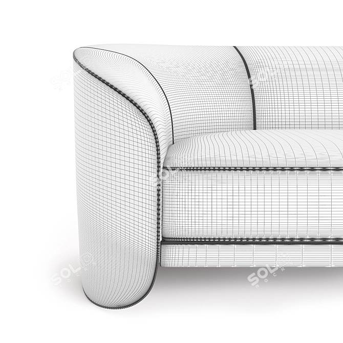 Vita Velvet Sofa: Exclusive 2022 Collection 3D model image 4