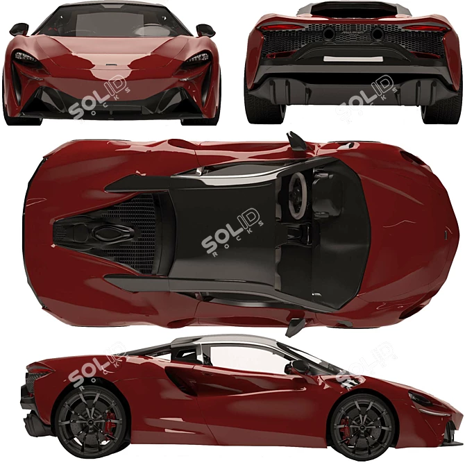 2022 McLaren Artura: Hybrid Supercar 3D model image 6