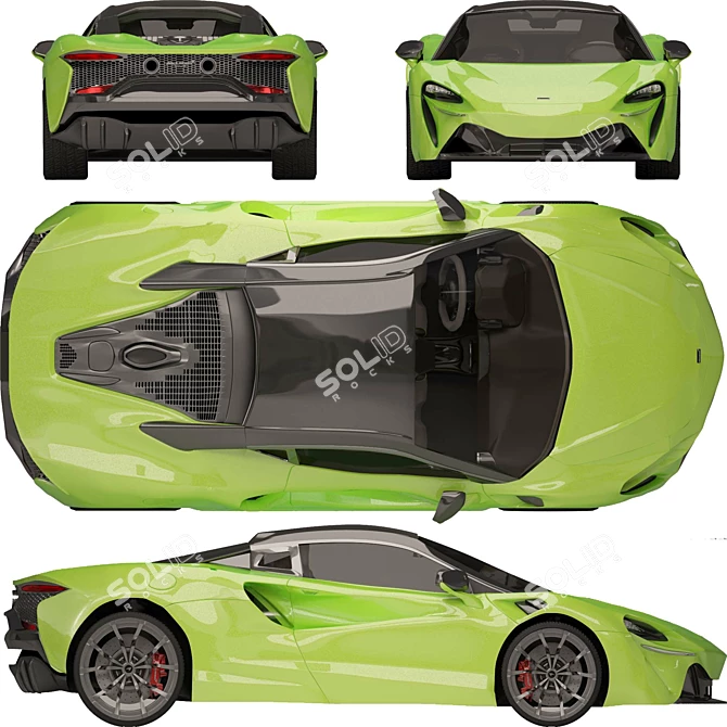 2022 McLaren Artura: Hybrid Supercar 3D model image 14