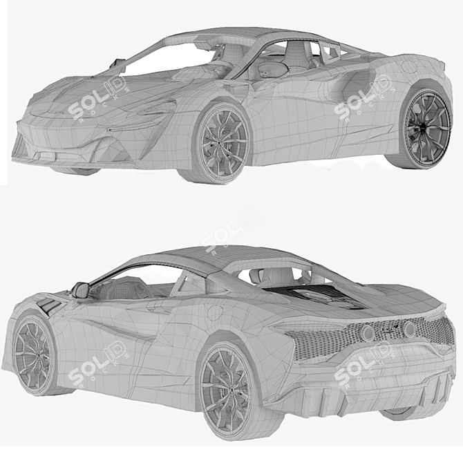2022 McLaren Artura: Hybrid Supercar 3D model image 15