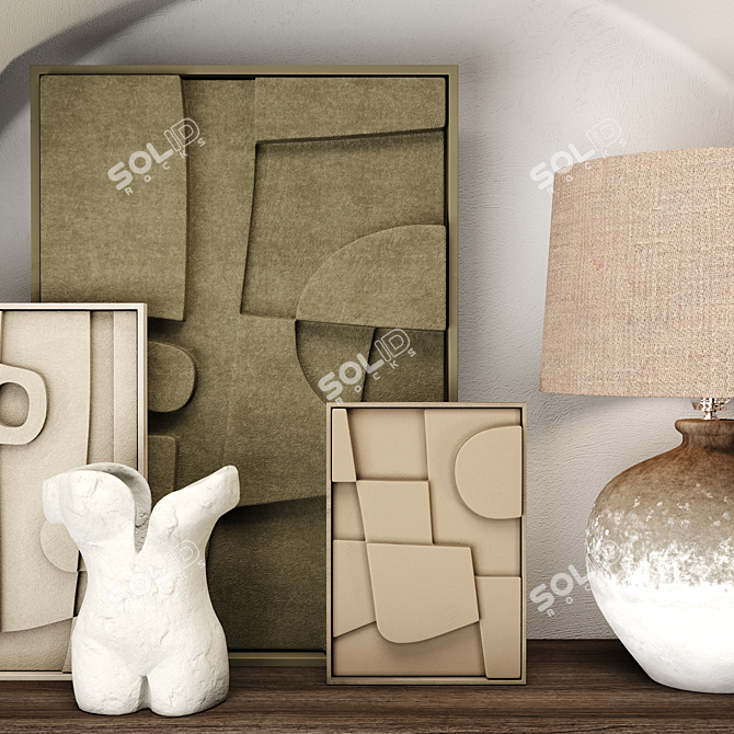 Elegant Ornamental Set 3D model image 2