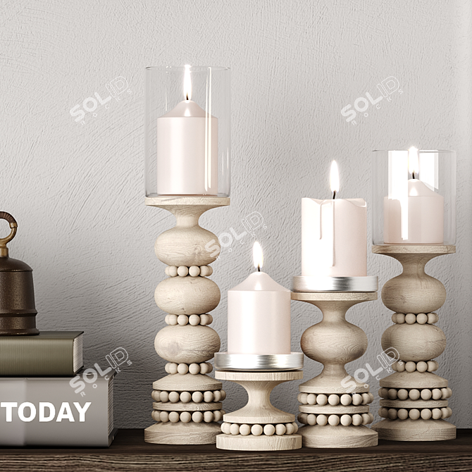 Elegant Ornamental Set 3D model image 3