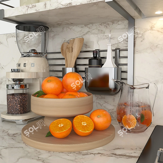 Versatile Kitchen Set: High-Quality, Compatible & Stylish 3D model image 3