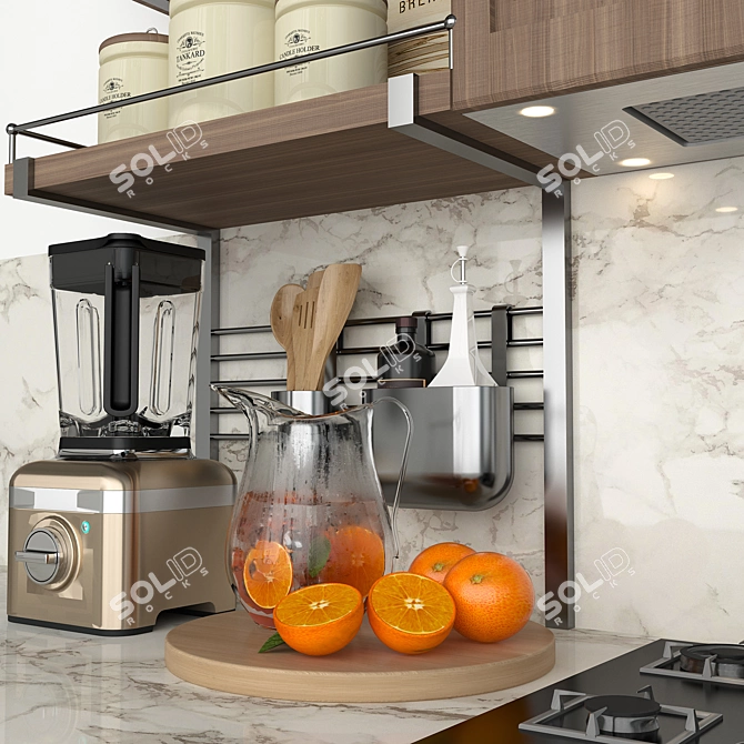 Versatile Kitchen Set: High-Quality, Compatible & Stylish 3D model image 7