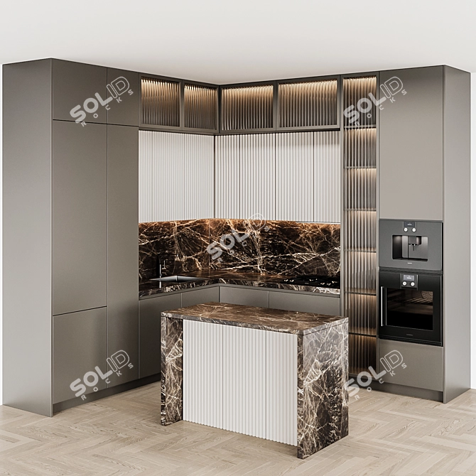 Modern Kitchen Model 79 3D model image 2