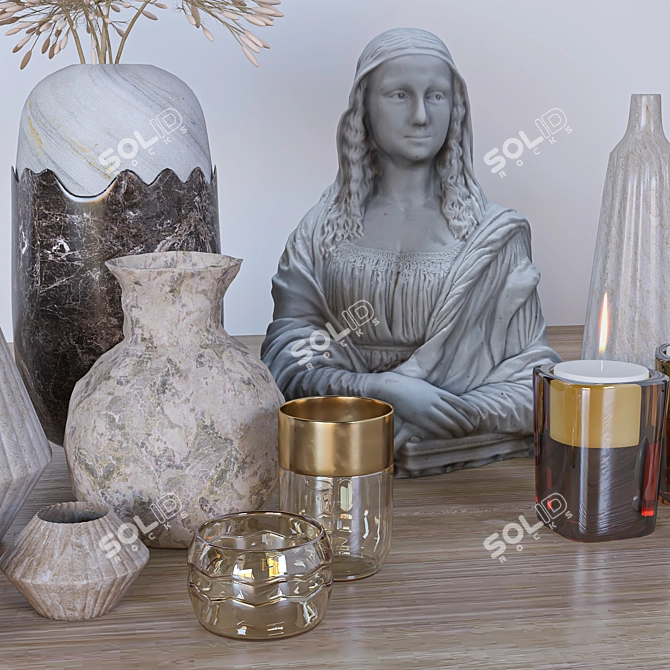 Elegant Decorative Set 3D model image 3