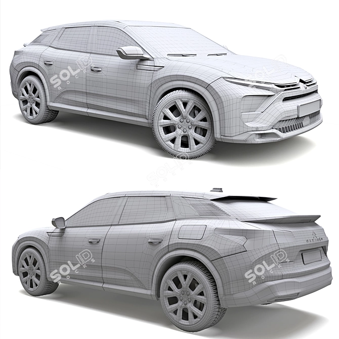 Elevated Luxury: Citroen C5 X 2022 3D model image 5