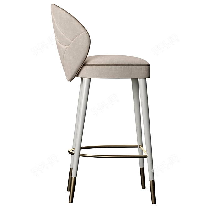 Elegant Quilted Sophia Bar Stool 3D model image 2