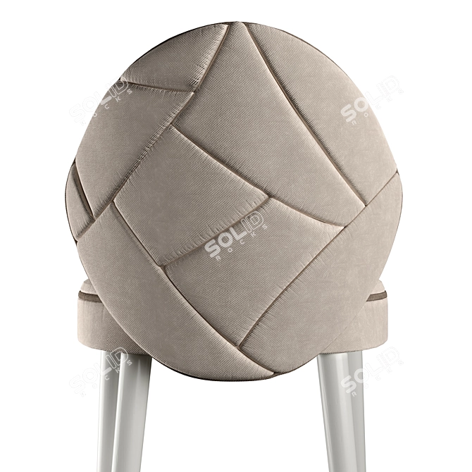 Elegant Quilted Sophia Bar Stool 3D model image 4