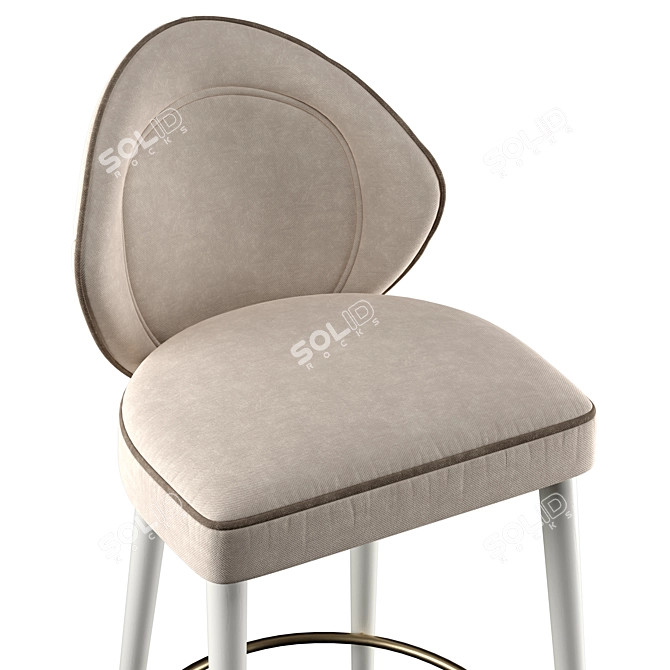 Elegant Quilted Sophia Bar Stool 3D model image 5