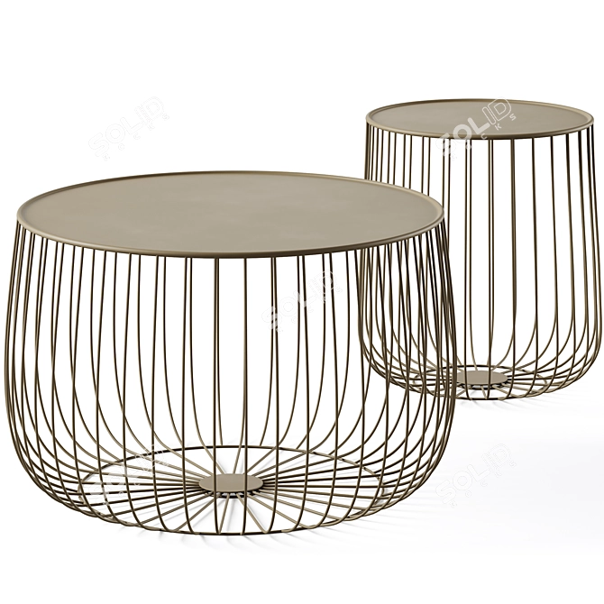 Cosmo Flat Cage Coffee Table 3D model image 1