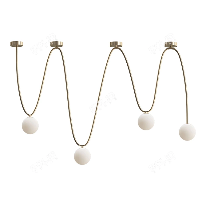 Elegant Motive Pendant Lamp 3D model image 1