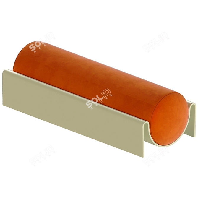 Sleek Fiberglass Bench: Modern Elegance 3D model image 2