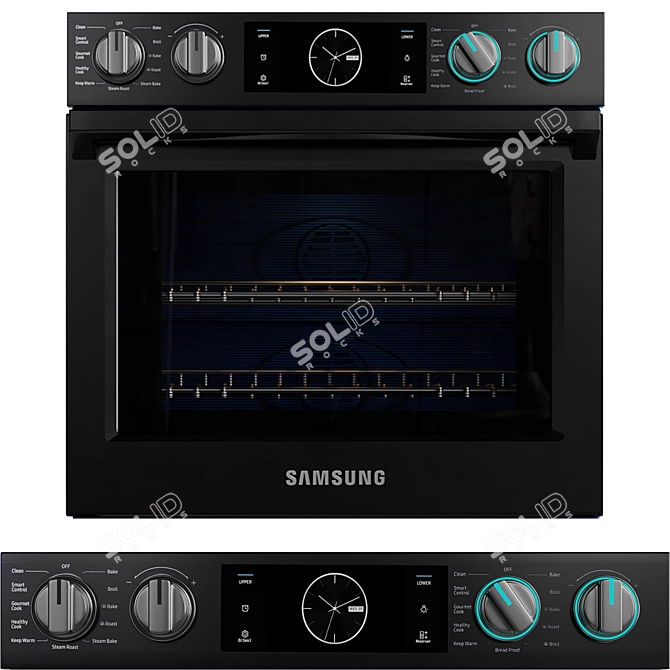 Samsung Appliance Bundle: Fridge, Oven, Gas Hob & Hood 3D model image 3