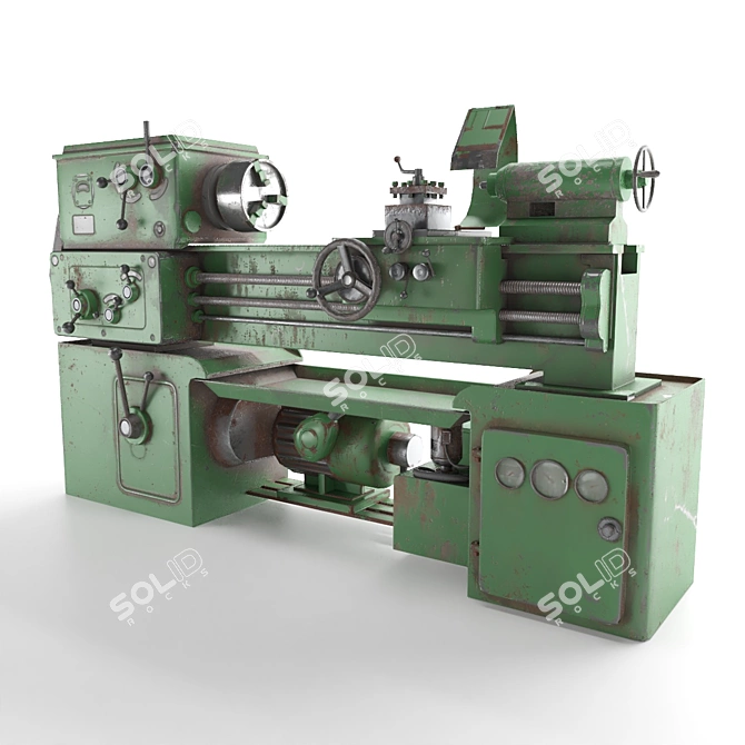 Precision Screw-Cutting Lathe 1А616 3D model image 2