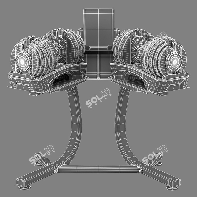 Bowflex SelectTech - Adjustable Dumbbells 3D model image 4