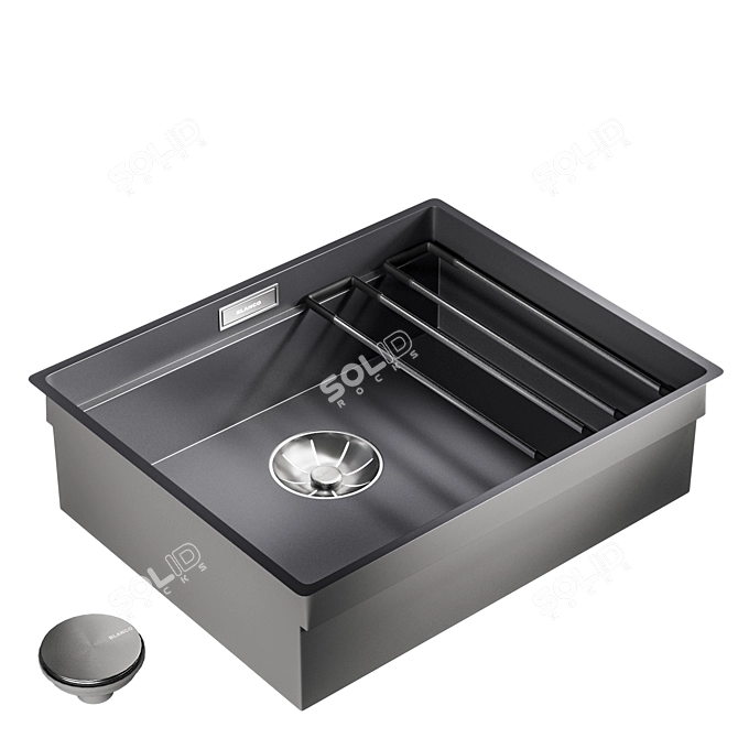 Sleek Blanco Etagon 500U Sink 3D model image 3