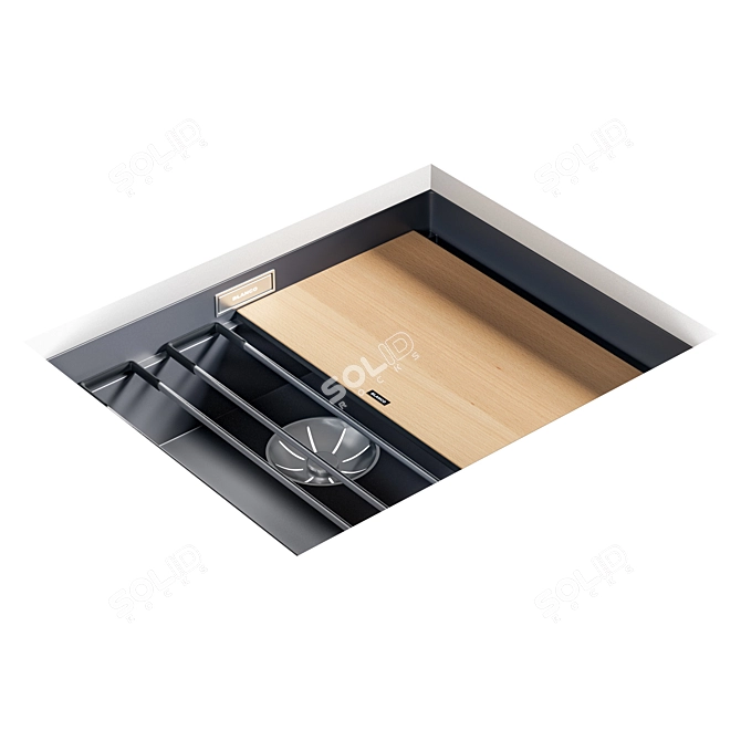 Sleek Blanco Etagon 500U Sink 3D model image 6