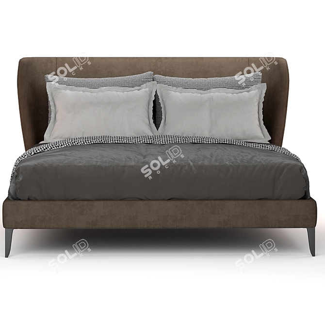 Elegant Poliform Gentleman Bed 3D model image 2