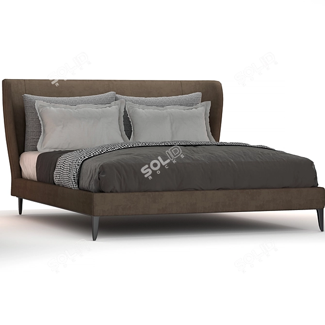 Elegant Poliform Gentleman Bed 3D model image 4