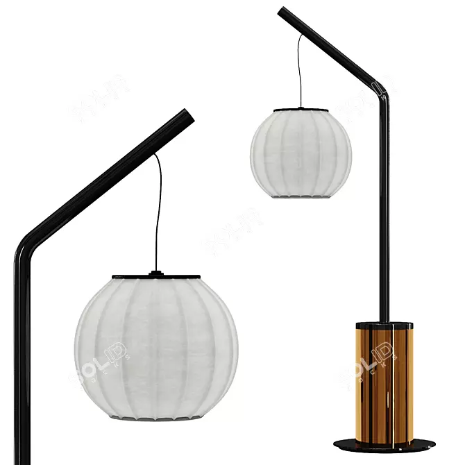 Modern Ceramic Metal Lamp - Roche Bobois MEI 3D model image 8