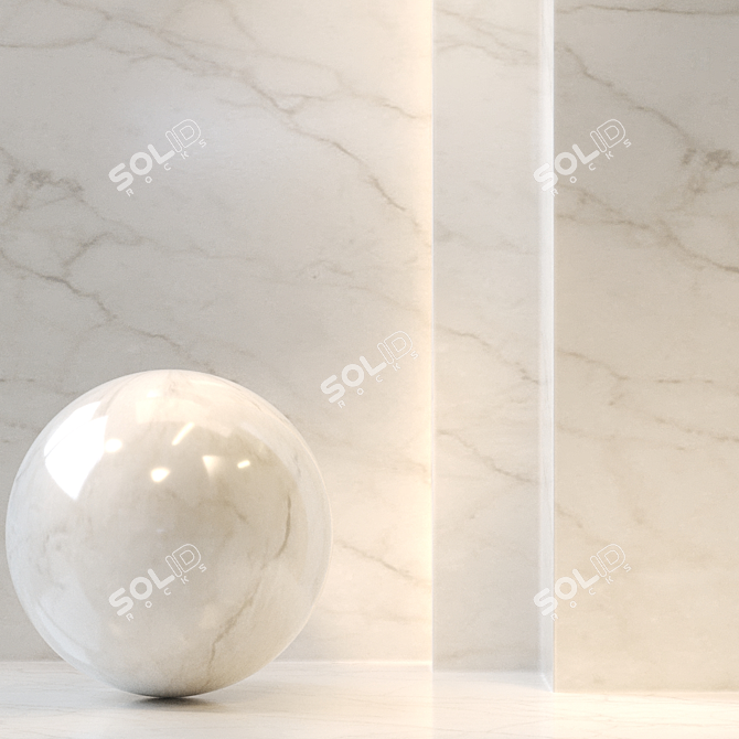 Carrara Marble PBR Set - 3K Textures 3D model image 1