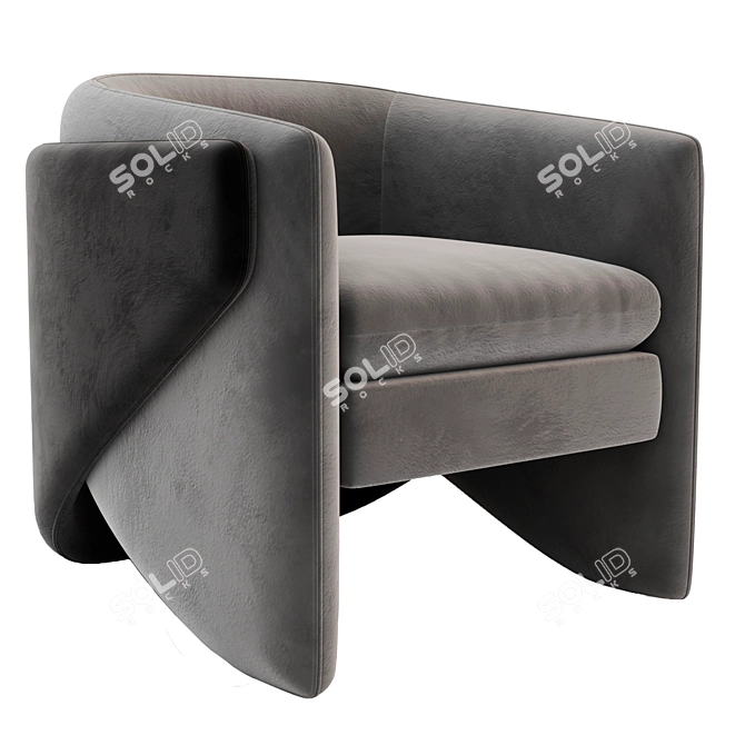 Modern and Sleek Thea Chair 3D model image 1