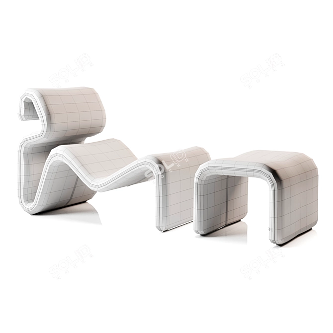 Artilleriet Etcetera Fabric Lounge Chair 3D model image 4