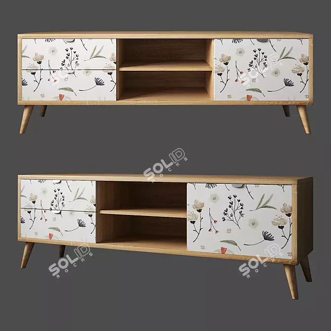 Stylish Berber TV Stand: Smart 3D model image 1