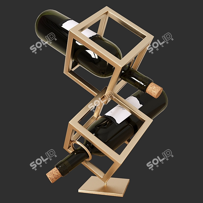 Elegant Dionysus Wine Stand 3D model image 1