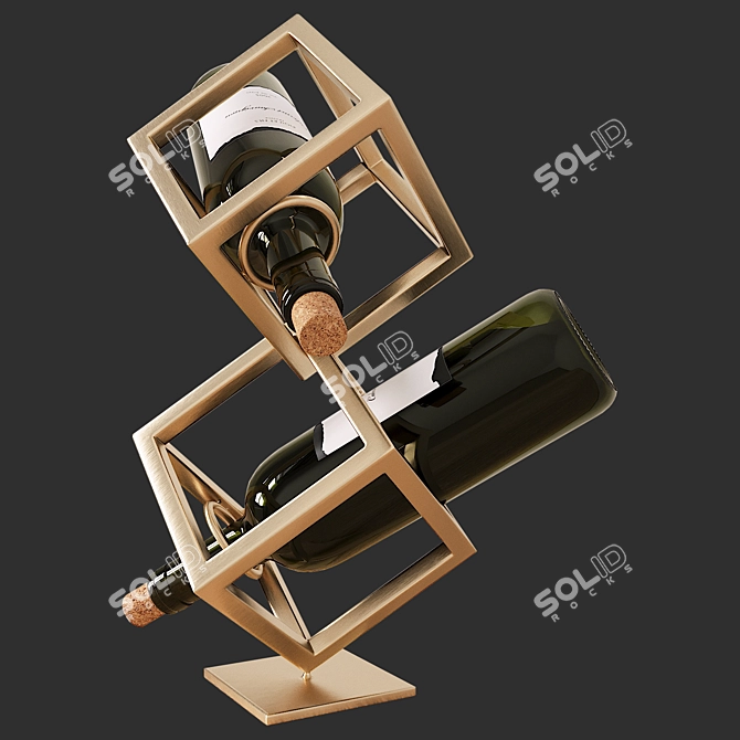 Elegant Dionysus Wine Stand 3D model image 2